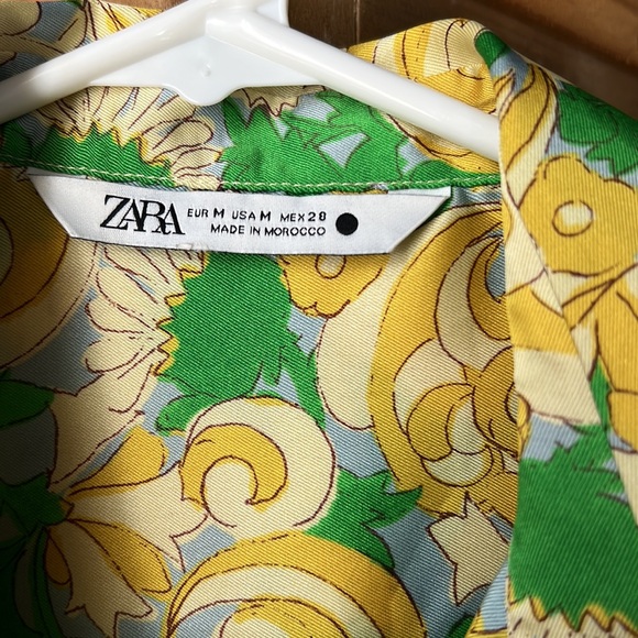 ZARA Dress Retro Inspired Size Medium - Yellow, Green, Blue Mini - Picture 2 of 5